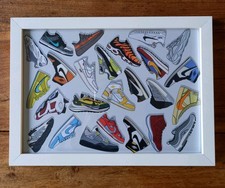 Framed SNEAKER ART  Nike Air Max 97  95 Jordan 4 Dunk Off-white Yeezy 32x23cm