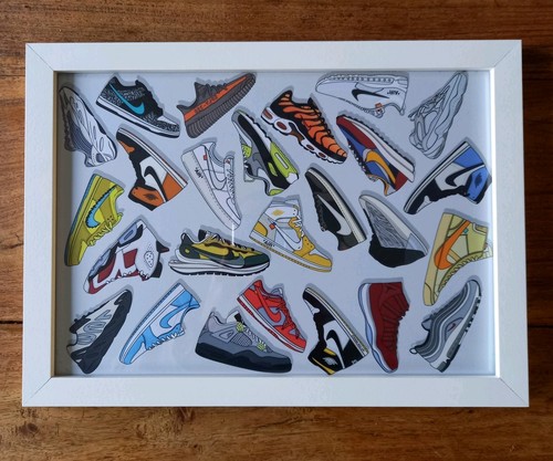 Framed sneaker art - , air