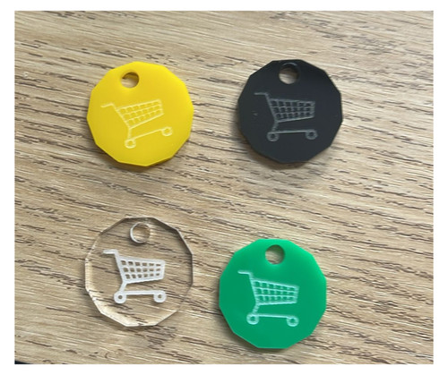 Trolley coin token removable - coin,