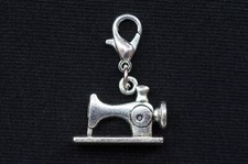 Sewing Machine Charm Pendant Tailoring Miniblings Sewing Hairdresser Silver Midi