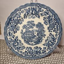 Myott's "Tonquin" Blue And White Dinner Plate. 
