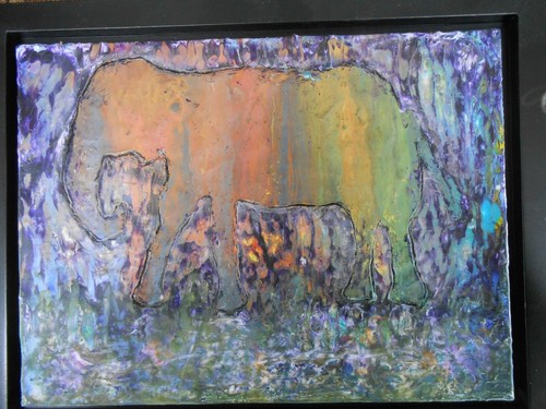 Encaustic artwork - encaustic,