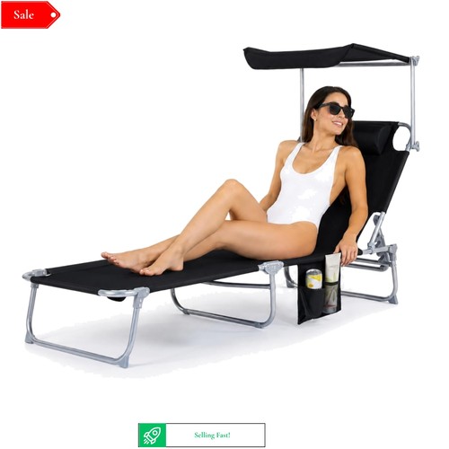 Folding garden lounger chair - folding,