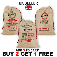 Personalised Christmas Santa Sack Any Name Kids Present Xmas Gift Stocking