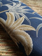 Woven Palm Tree Curtains PAIR