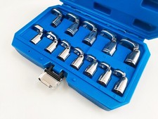 12PC SOCKET WRENCH SET FLEXI HEAD CROWS FOOT 3/8" DR 8 - 19MM CROWS FEET 6PT