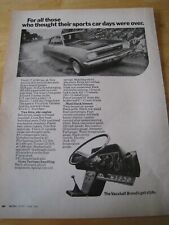 VAUXHALL BREED WITH STYLE VIVA GT MATT B 1968 ADVERT IMAGE APPROX A4 SIZE FILE Q