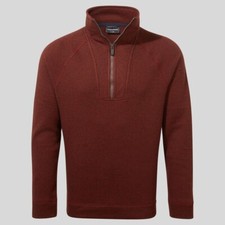 Craghoppers Men's Logan Half Zip Fleece | Mahogany Marl