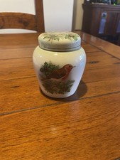 Royal Worcester Palissy Christmas Robin Storage Jar.