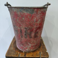 Vintage early 20th century heavy metal fire bucket original looks amazing!!