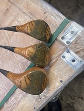 Vintage ALDRIDGE HB & S PINSEEKER PRO MODEL WOOD SET, 1,3 and 5 Golf Clubs