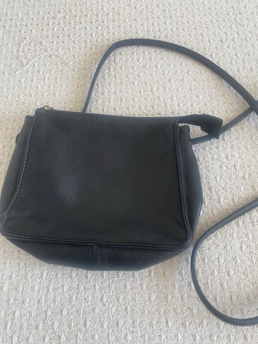 Tula black leather crossbody - tula,