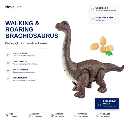 Brachiosaurus toy electric - -,