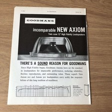 GRAM201 MAGAZINE ADVERT 11X8 GOODMANS AXIOM SPEAKERS