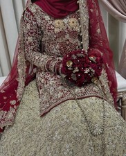 Lehenga style Maroon bridal