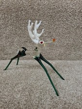 Murano Glass Reindeer,  Vintage Glass Deer, Large Glass Figure