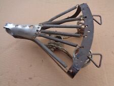 Vintage British bicycle seat frame with chrome springs cycle motor, cyclemaster