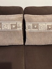 Cushion Covers. X. 2   18x18. Light Brown Beige Mix. Good Condition