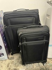 Samsonite Black Zip Wash Rolling Handle Travel Luggage Suitcase Set Of 2