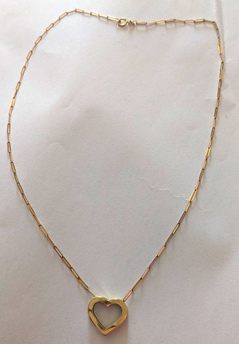 9ct yellow gold open - yellow, heart