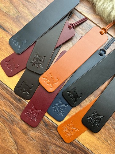 Italian leather cat - , stamped