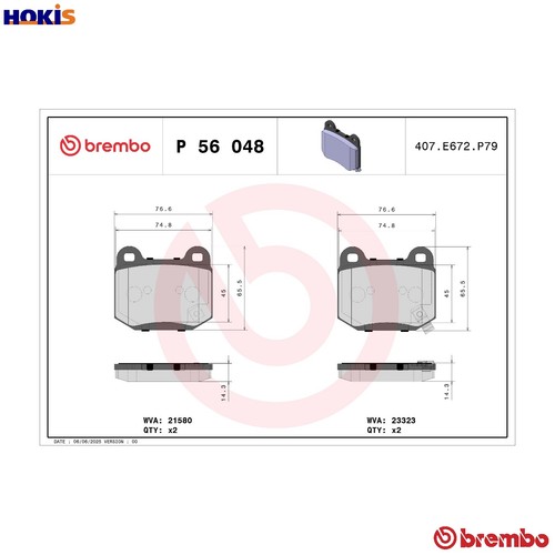 Brake pad set disc - set, p