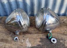 Pair Of Vintage Lucas MB148 8 Inch Headlights Classic Car