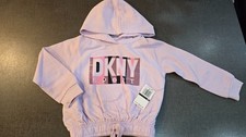 girls DKNY Lilac Hoodie jumper