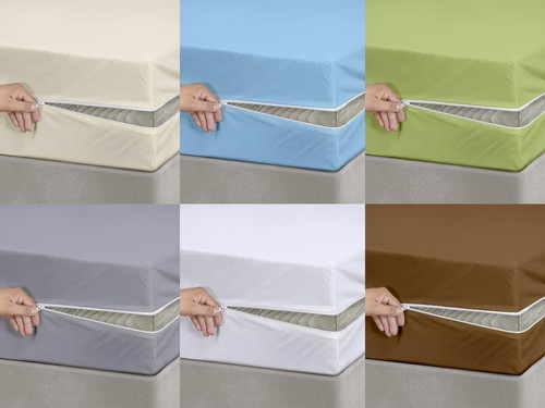 Zippered fitted sheet in - zippered,