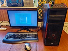 Pre owned Windows 10 pro self built PC with Monitor, Mouse and Keyboard