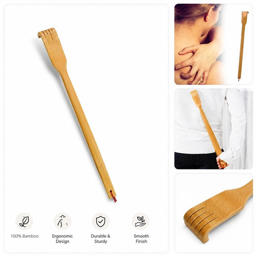 Bamboo back scratcher long - bamboo,