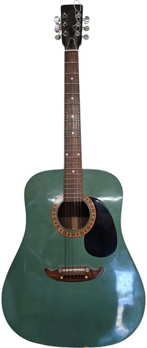 Green acoustic guitar - green,