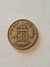 1947 George VI Sixpence 6d Six Pence