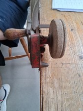 Vintage Bench Grinder. Hand Cranked