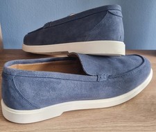 Loake Men's Tuscany Blue Suede Loafers Size 44 / UK 10 BRAND NEW