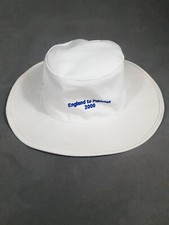 Vintage England Cricket Hat Mens Small Medium Sun Cap White 2001 Pakistan