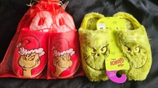 GRINCH SLIPPERS RED GREEN -