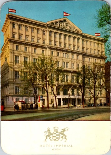 Vienna austria postcard hotel - postcard,