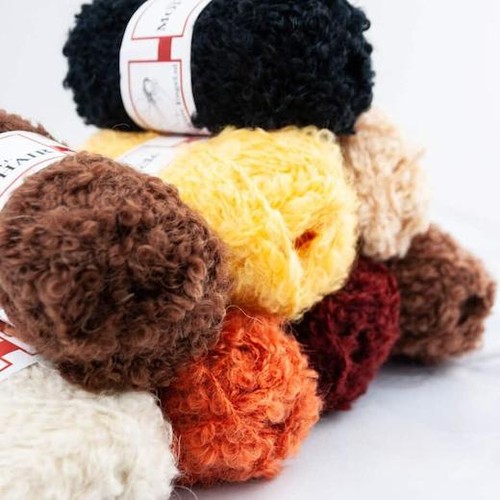 Witte engel mohair bouclé - witte,