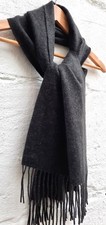 CLUB ROOM - Dark Grey Extra Soft Woven Pure Cashmere Rectangle Scarf - New