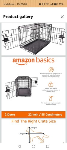 Metal dog crate with tray - dog,