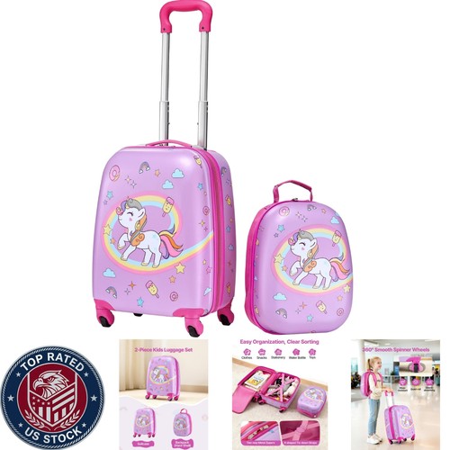 Kids piece unicorn luggage - kids,