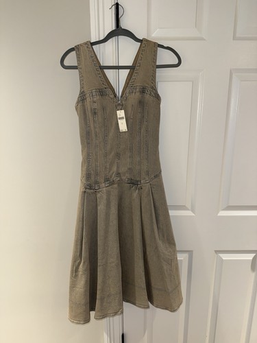 Pilcro anthropologie midi grey - midi,