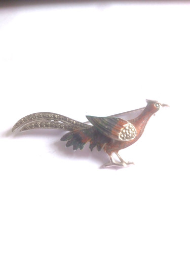 Vintage marcasite enamel - marcasite,
