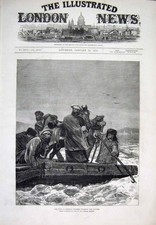 Original Old Antique Print