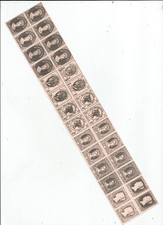 gerald king strip of 28 wonderland cinderella stamps,pink & black