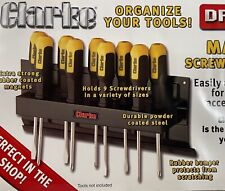 Clarke Driver Den Magnetic Screwdriver Holder - Attach to Toolbox Holds 7 Tools