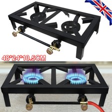 Propane LPG Gas Double Burner Cooker Boiling Ring Outdoor Camping Stove Cooker