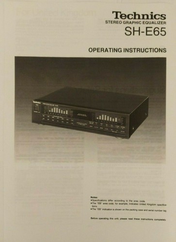 Technics e65 stereo - technics, sh-e65