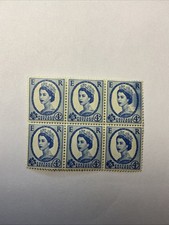 Wilding Stamp 4d Phosphor Ultramarine With Major Flaw.